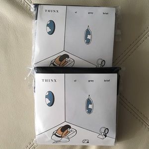 Two Thinx (period panties) XL grey cotton briefs